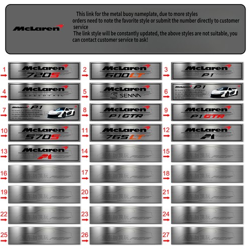 1:18 scale Diorama Car Metal Nameplate Model Garage Showroom Props Model CUSTOM - Picture 36 of 38
