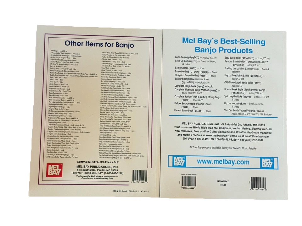 Lot of 2 Mel Bay Banjo Books w/ CDs – You Can Teach Yourself Banjo & By Ear - Image 2 of 4