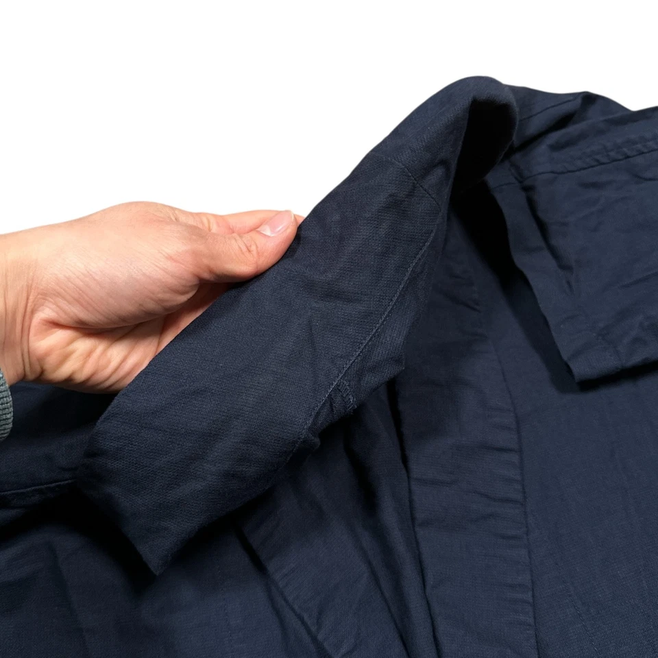 Sophnet Gown Shirt Made in Japan Cotton Navy Long Summer Jacket Mens XL - Image 4 of 4