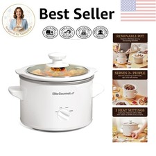 Elegant 1.5 Quart Electric Slow Cooker with A...
