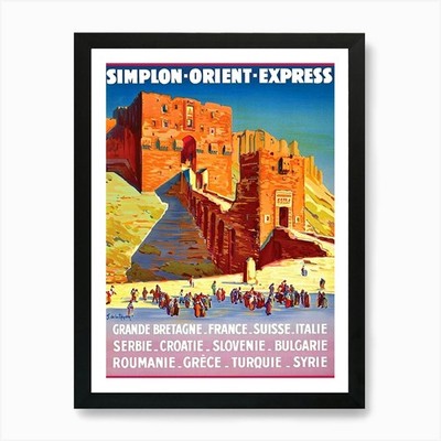 Simplon Orient Express Kunstdruck gerahmt Wandbild Poster Leinwanddruck Bild