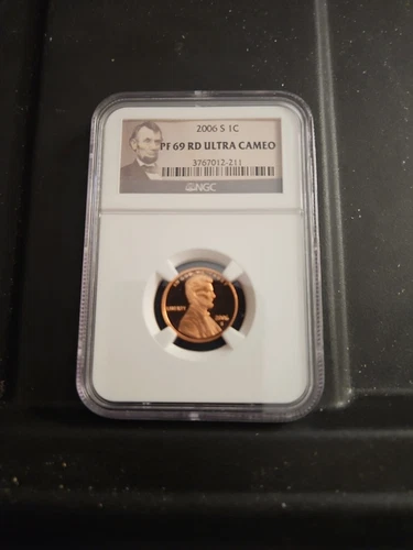 2006 S 1c Lincoln Memorial Cent Penny Coin Proof NGC PF69 UCAM USA Flag Label