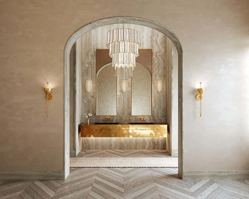 Corbett Lighting 365-32 Cartagena 16 Light 32"W Waterfall - Gold - Picture 2 of 4