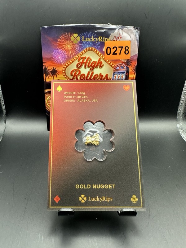 LuckyRips Alaska Gold Nugget 1.63g Gold Purity 89-93% Fine Gold 0.89
