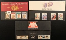 3 British Royal Post Office PB Stamp Presentation Packs 120, 134, 138. (Lot 106)