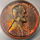 New Listing1957 D Lincoln Wheat Cent 1C ANACS MS67RB Green/Orange Toning