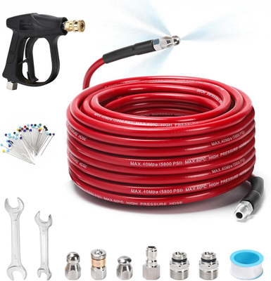 #ad Sewer Jetter Kit for Pressure Washer 100ft Drain Cleaner Hose with Nozzles $69.99