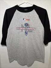 Vintage NY Mets 2006 World Series Division Champions MLB Youth T Shirt Large NWT