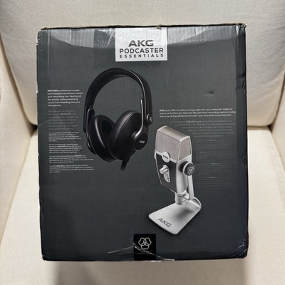 #ad #ad AKG Podcaster Essentials USB Condenser Microphone amp; Headphones Black Silver $75.00