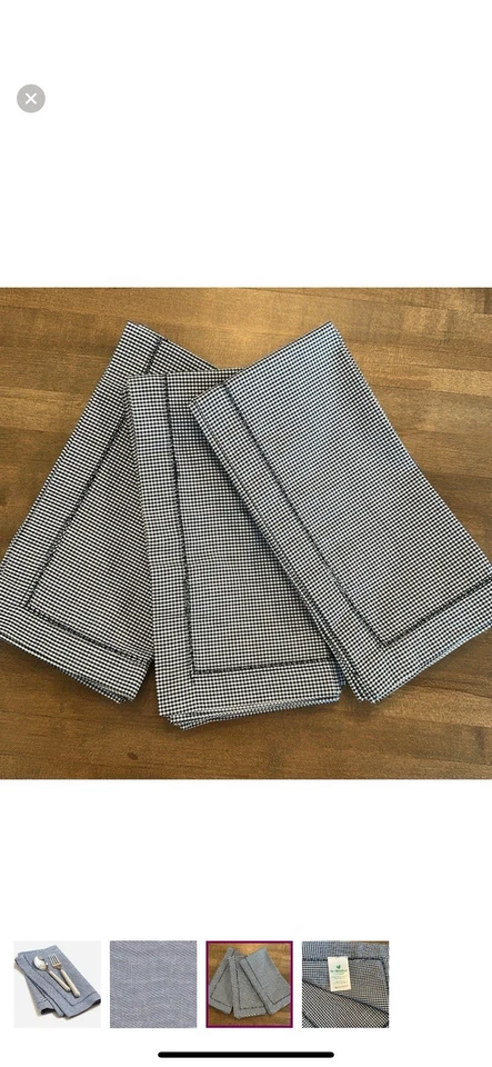 J. Crew Set-of-twelve napkins in heritage micro-gingham - Image 3 of 4