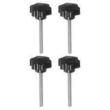 4pcs Star Knobs M8 x 100mm 304 Stainless Steel Stud 46mm 6-Star Head Thumb Screw