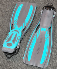 Pair, SHERWOOD Elite Swim Fin MEDIUM, Teal FN720TL 