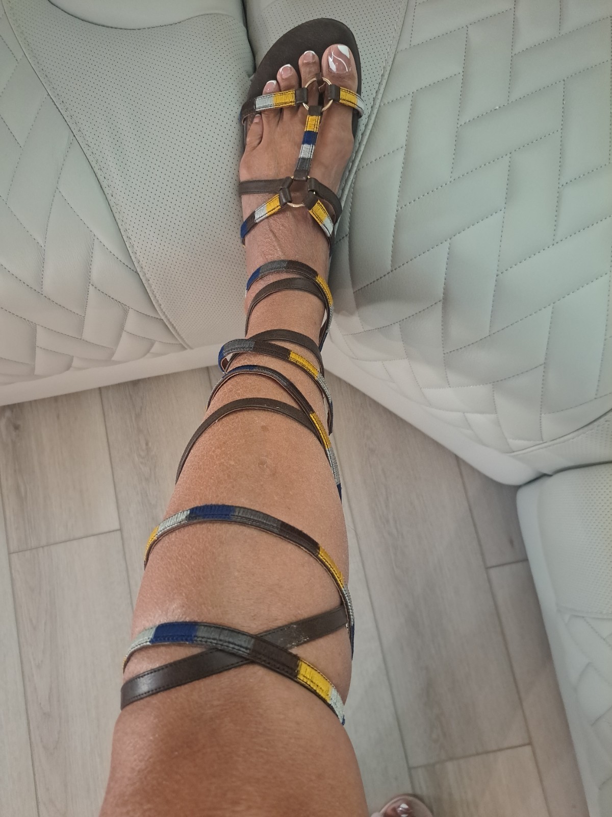 Collin Stuart Gladiator Multicolor Sandals  Size … - image 2