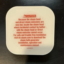 Mr Steam Aroma Glass 3in Steam Head in White Polished Chrome Open Box