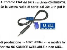 Cable Aux Fiat 500 Bosh. 2013 On Lancia Ypsilon Radio From No Source Available