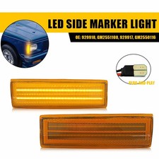 For 83-94 Chevy Blazer 82-93 S10 Amber Lens Led Side Marker Corner Lights Pair