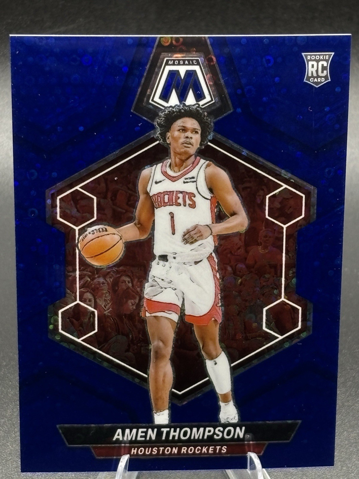 2023-24 Panini Mosaic Rookie RC Fast Break Amen Thompson #230 Blue /85 - Rockets