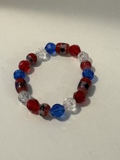 Patriotic Bracelet 4th of July Bracelet Beaded Bracelet Girls Kids Jewelry Gifts