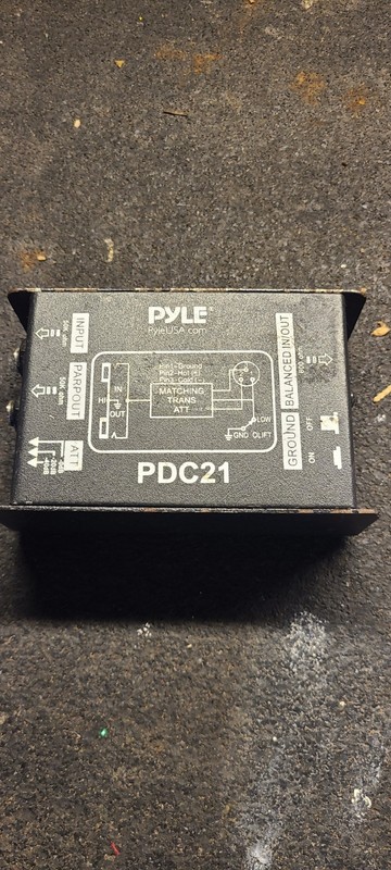 Pyle PDC21 Passive DI Box Direct Injection Audio Unit Guitar Bass 1/4 To XLR