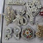 Huge Vintage CRAFT REPAIR Jewelry Lot Pot Metal 30s Some Signed Coro Weiss  — photo 5