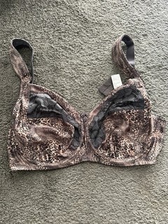Miss Mary Of Sweden Ladies Leopard Print Underwired Bra Size: 36DD