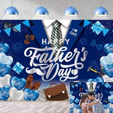 Happy Father's Day Backdrop Decorations Indoor Outdoor Banner for Photography
