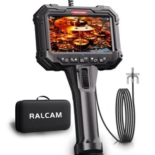 Ralcam Two-Way Borescope 5.5mm Industrial Endoscope Camera with Light 5ftFlexibl