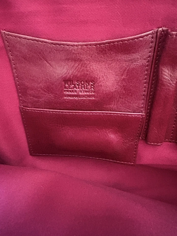 Maletín/bolso Atache fino de cuero Wilson vintage Foto 3 de 4