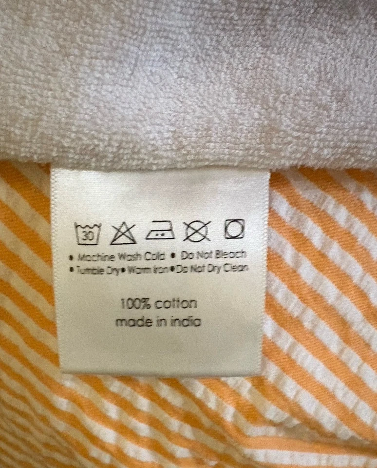 Bella Il Fiore Naranja y Blanco Rayas Seersucker Spa Envoltura Con Volantes Usado en Excelente Condición Foto 4 de 4