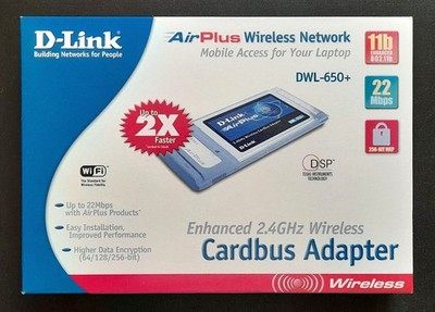 D-Link DWL-650+  WLAN Cardbus Adapter, neu in Originalverpackung