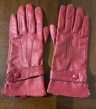 Gap Leather Gloves Women s Sz Medium Red Leat...