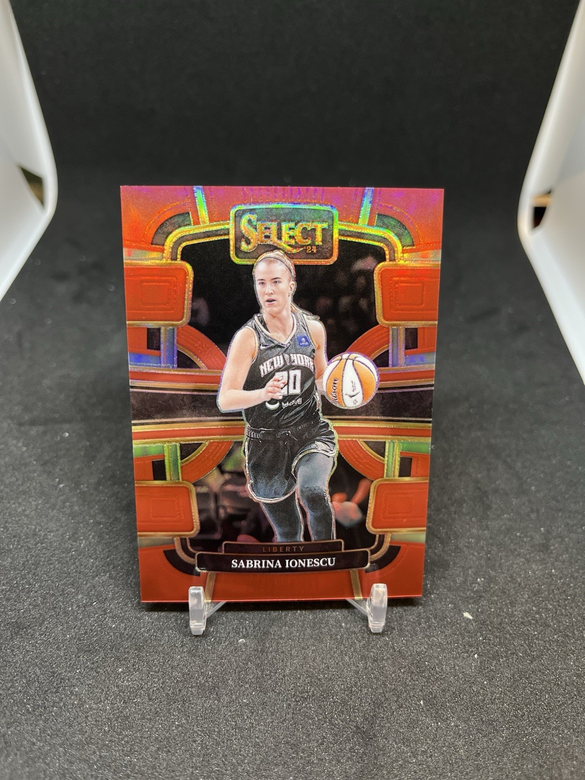 2024 Panini Select WNBA 63 Sabrina Ionescu New York Liberty Red /149