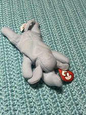 Ty Teenie Beanie Babies - Peanut The Elephant 1993 Toy Plush - Mfd for McDonalds