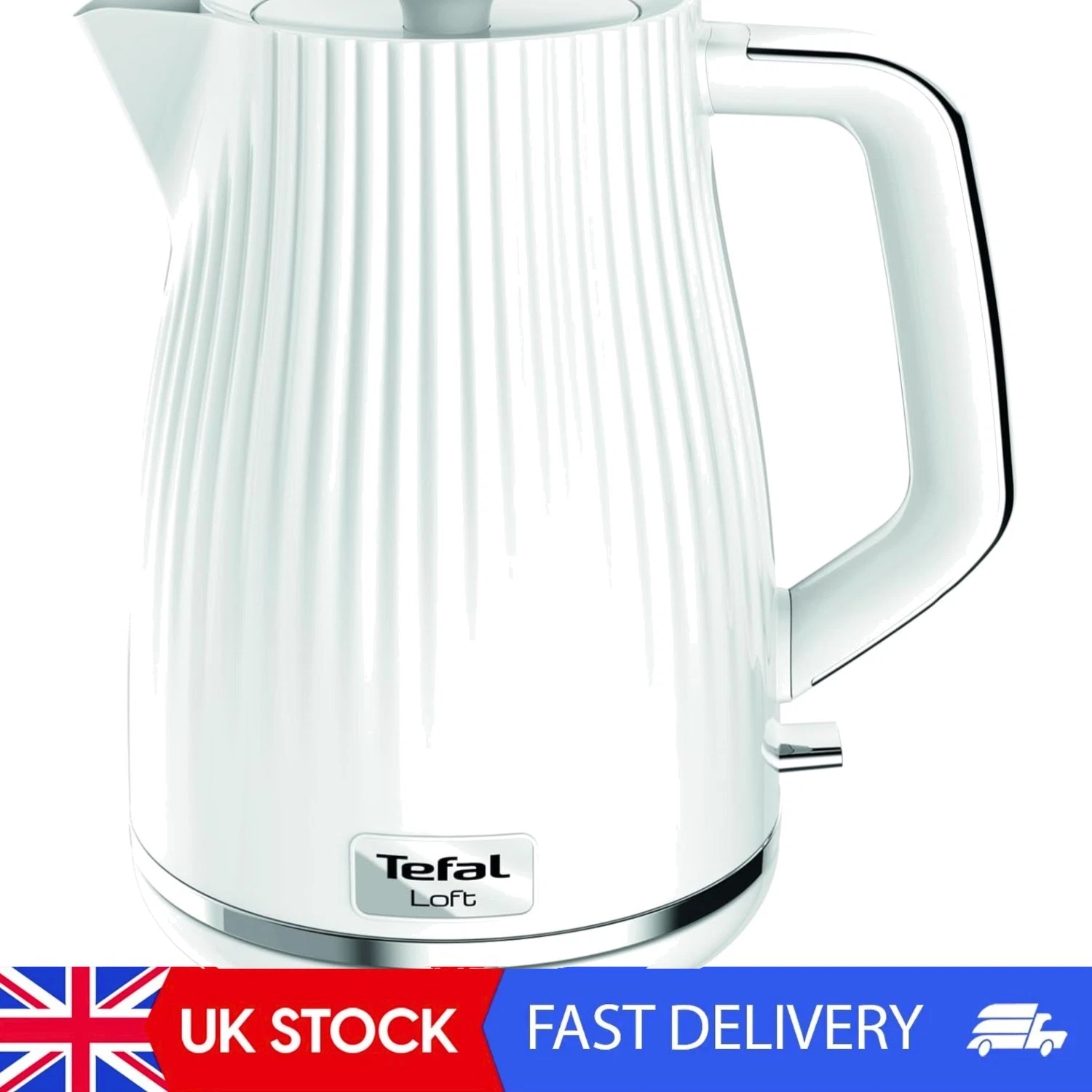 British Design Loft Electric Kettle 1.7L Fast Boil Cordless Water Heater 3000W
