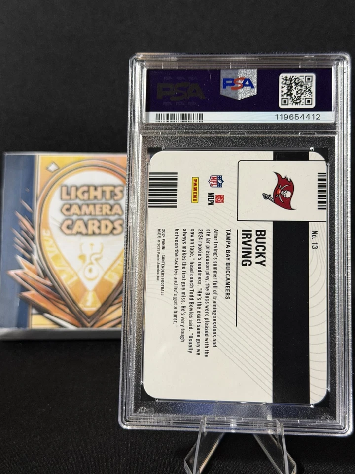 2024 CONTENDERS #13 BUCKY IRVING (RC) PERMIT TO DOMINATE SSP PSA 10 GEM MINT HIT - Image 2 of 2