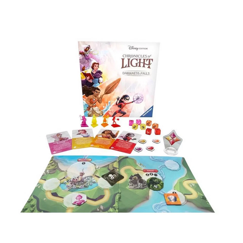 Ravensburger Disney Chronicles of Light Board Game Sculpted Miniatures Teamwork