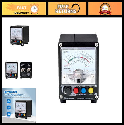 100W SWR & Power Meter 125-525MHz, Dual Band RF Signal Tester, Black