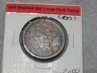 Photo of a 1853-P Large Cent from an eBay listing that sold on Jul 21, 2026