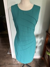 Calvin Klein Women’s Teal Green Professional Sleeveless Work Dress Size 4