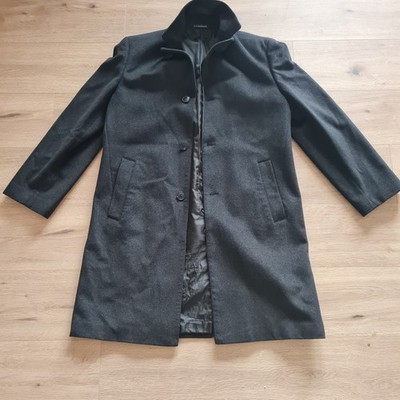 c.comberti Wollmantel Schwarz Stehkragen 64/XXL Cashmere-Mix Herren