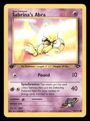 Sabrina's Abra 93/132 Gym Challenge 1st Edition Common
