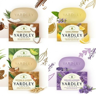 Yardley London Nourishing Bath Bar Soap 4 oz | Pick Your Scent | Fast Shipping