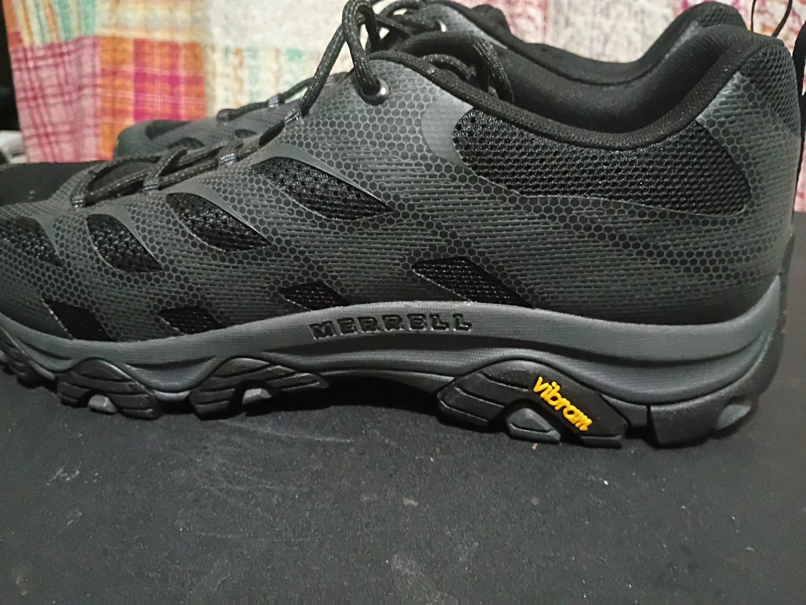 Merrell Moab Edge 3 Men's Charcoal Trail Running Shoes Sneakers Sz 16 Excellent image 4