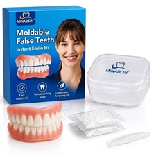 Moldable False Teeth, Veneers Teeth for Women and Men, Upper and Lower Matchi US