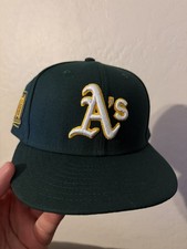 Oakland/Sacremento Athletics A's Hat Fitted New Era MLB Green Size- 7 3/4