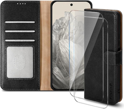 Für Honor X6B Hülle Leder Wallet Flip Handy Cover & Displayschutz Glas
