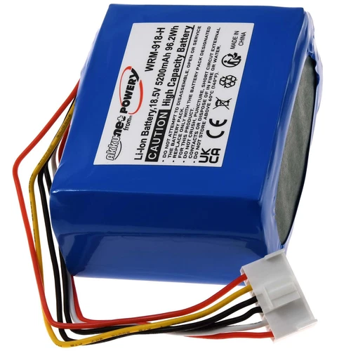 Powerakku für Robomow RK1000 Pro Mähroboter 18,5V 5200mAh/96Wh Li-Ion Blau