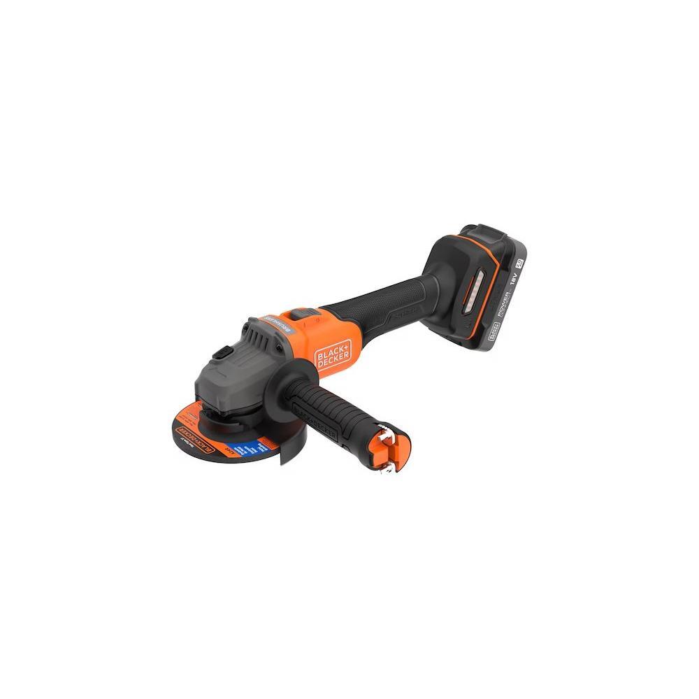 Kit Smerigliatrice 18V Black & Decker BCG6L8D1S + Batteria e Borsa