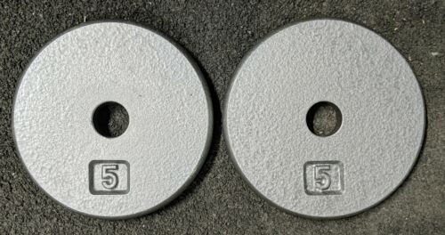 2 x 5 lbs Intek 1" Hole Standard Weight Plates - Sold in Sets of 2 - 10lbs Total - Picture 2 of 2