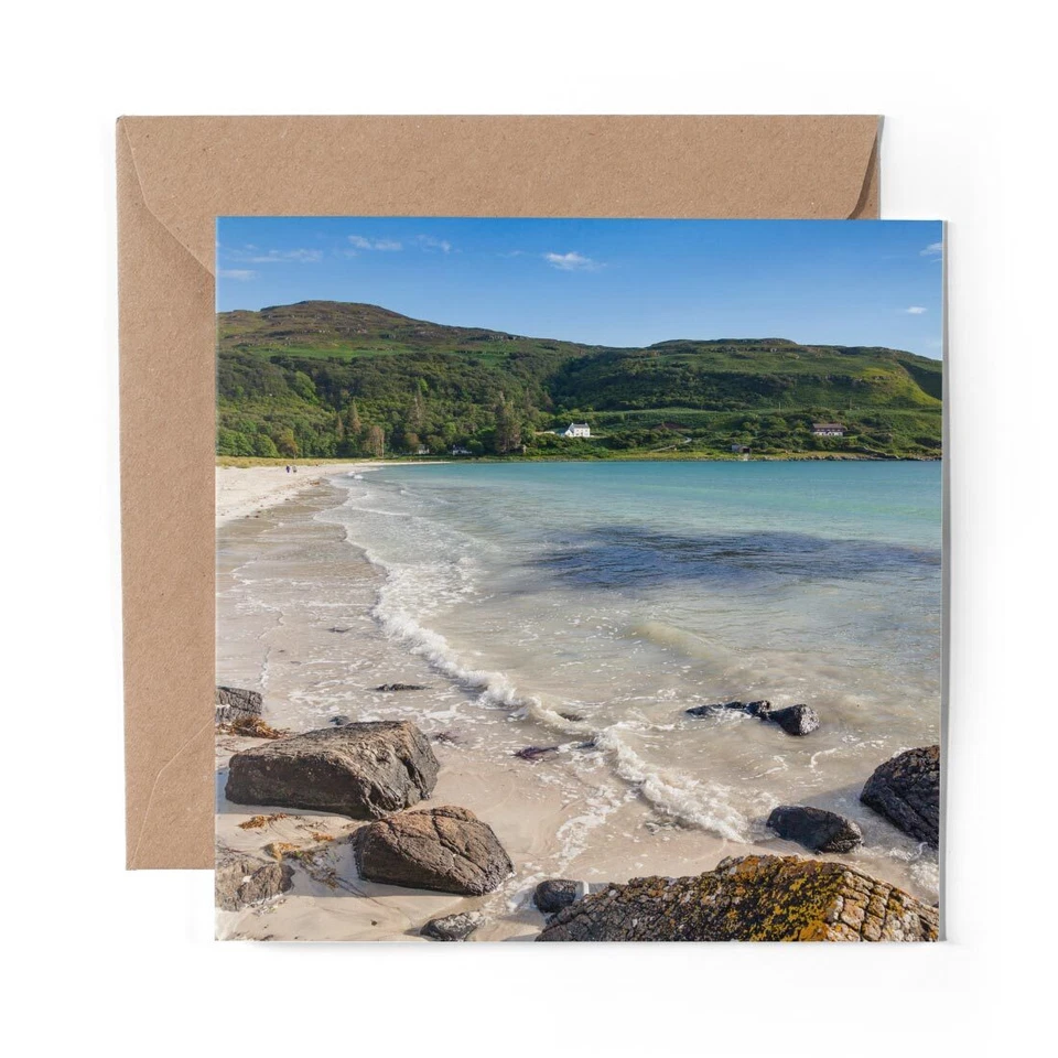 DV DESIGN 1 x Blank Greeting Card Calgary Bay Isle of Mull Scotland #44506